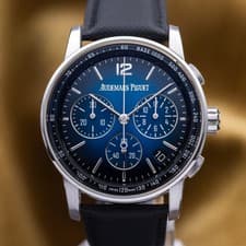 Audemars Piguet Code 11.59 Chrono 41mm White Gold AP Smoke Blue 26393BC Full Set