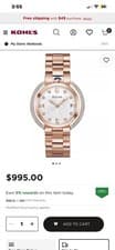 Bulova Women's Rose Gold Diamond Accent Analog Bracelet Wristwatch