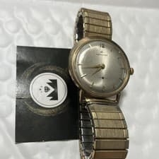 Vintage Hamilton 10kt Gold Filled S&W Watch For Parts Or Repair - Band Speidel