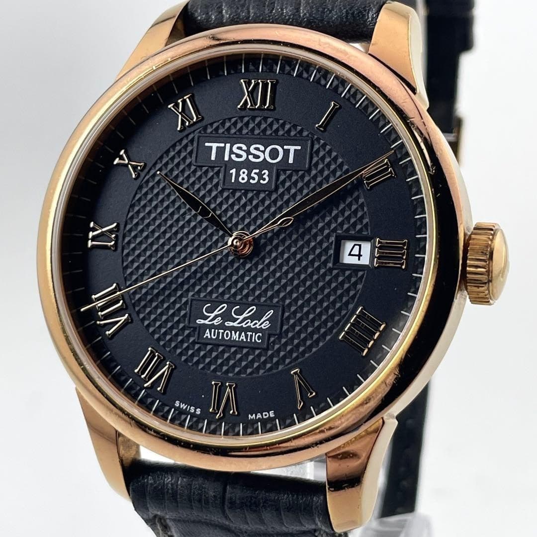 Tissot Le Locle Powermatic 80 Automatic Black Dial Gold Men's Watch Date from JP