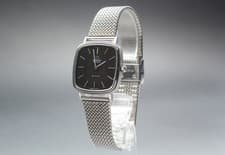 Vintage 1970s Omega De Ville Quartz Black Dial Cal.1330 Ref.191.0045 [Exc+5]