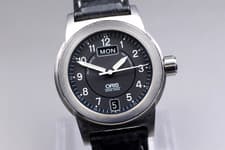 [ Near MINT ] Oris Big Crown 7501 Date Day Black Dial Automatic Men's From JAPAN