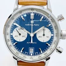 HAMILTON H384160 Intramatic Chronograph Date Navy Automatic with box from Japan