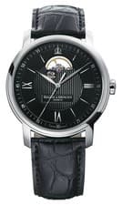 Baume & Mercier Classima Automatic Stainless Black Dial Leather Strap Watch