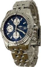 Breitling Chronomat Evolution A13356 Blue Automatic Mens Watch Excellent A6211