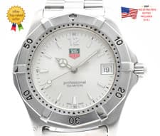 ▶️ [N MINT] TAG Heuer Professional 2000 WK1112-0 Silver 38mm Quartz Men's Watch