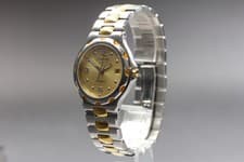 [Exc+5] Longines Conquest L1.631.3 35mm Champagne Gold Dial Date Qz Men's Watch