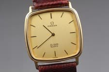 [ Near MINT ] Omega De Ville Cal.1365 Gold Square Quartz Men's  From JAPAN