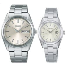 SEIKO SBTH007 Champagne Gold Quartz Pair Watch Set