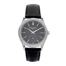 Patek Philippe Calatrava Watch 39MM Grey Index Hour Markers Dial White Gold