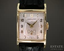 Vintage 1959 14k Yellow Gold Hamilton 770 22j Tank Mens Watch p20890