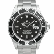 ROLEX Submariner Date 16610 Black Men's Used Watch #334731
