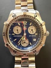 Tag Heuer 2000 Professional CK1112 Chronograph Date Quartz with Blue Face