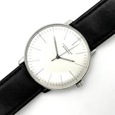 Junghans Max Bill 027/3501 Automatic Silver White Dial 38mm Watch 19.5cm Wrist