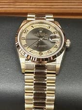 Rolex Day-Date 18238 18K Yellow Gold Slate Myriad Dial President Bracelet