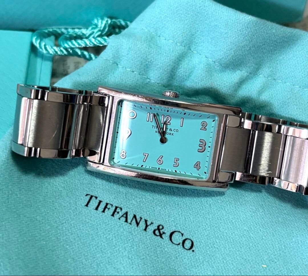 TIFFANY & Co. East West Navy Blue Dial Battery Replaced JDM JP