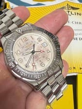BREITLING Colt A32350 GMT date Silver Dial Automatic Men's Watch from JP