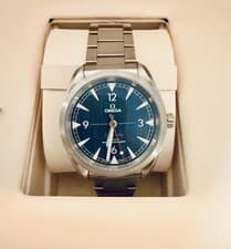 OMEGA Seamaster Railmaster 40mm Full Kit. 8/25 Date. Denim Dial