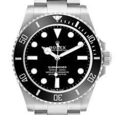 Rolex Submariner No Date Steel Ceramic Bezel Mens Watch 124060 Box Card
