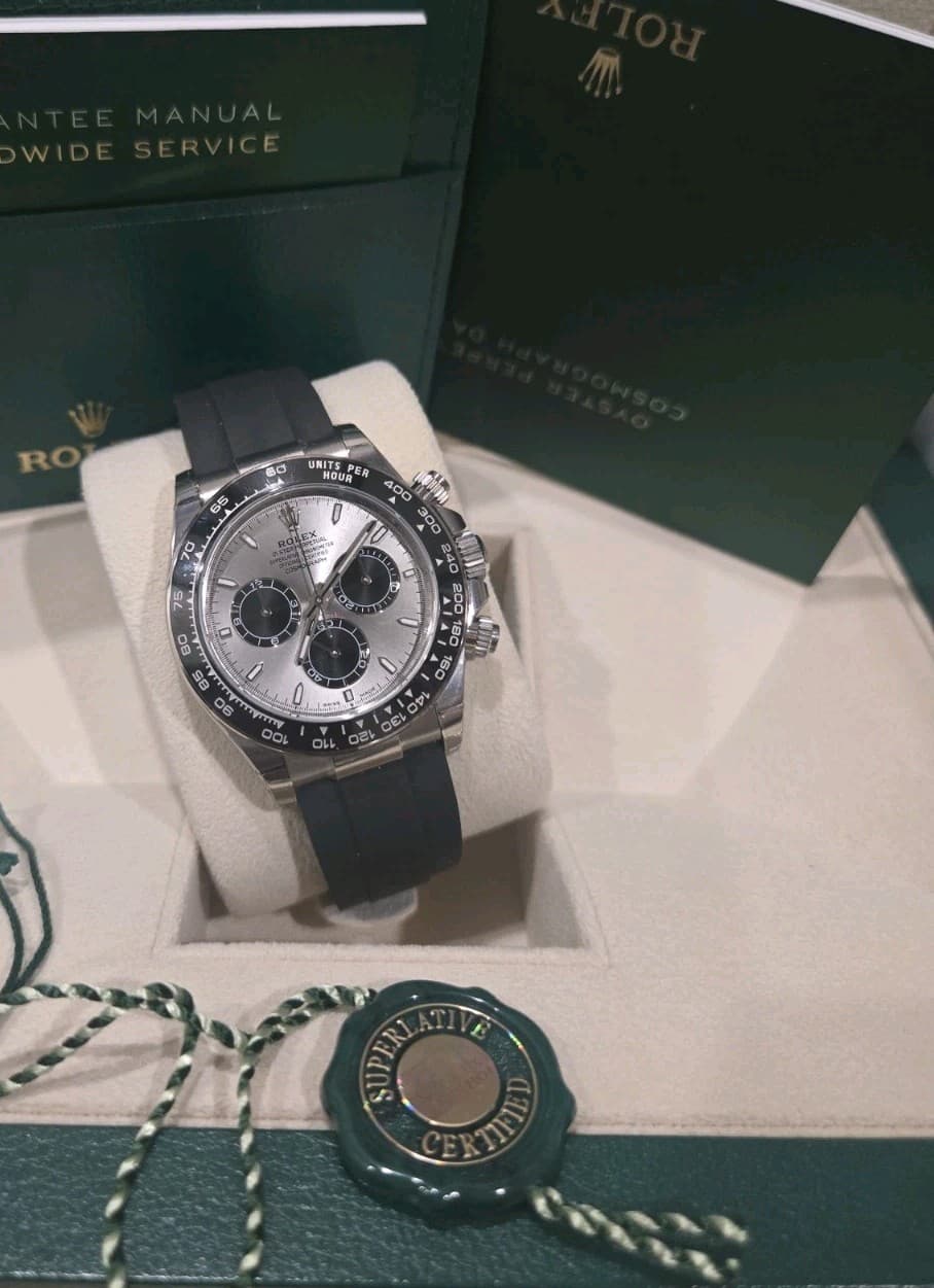 Rolex Cosmograph Daytona 126519LN Black Strap with Black Bezel Ghost Grey Dial