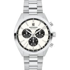 Movado Heritage Datron Men's White Dial Chronograph Quartz Watch 3650197