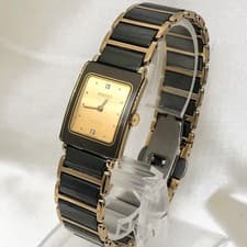 RADO Diamond Star Diamond 2P Ceramic Quartz Watch Used 153.0283.3N