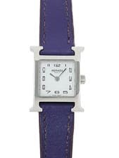 HERMES H Watch Mini TPM Quartz Watch HH1.110 White Dial