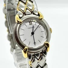 Chaumet Watch Griffith 221086 White Quartz Silver White Dial Women's Auth Rare