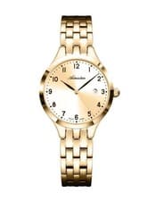 ADRIATICA Women Quartz Casual Watch Classic Dress Gold color Dial Waterproof Swi