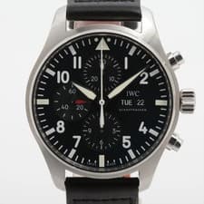 IWC Pilot Watch Chronograph IW377709 SS SS × leather × rubber AT black dial