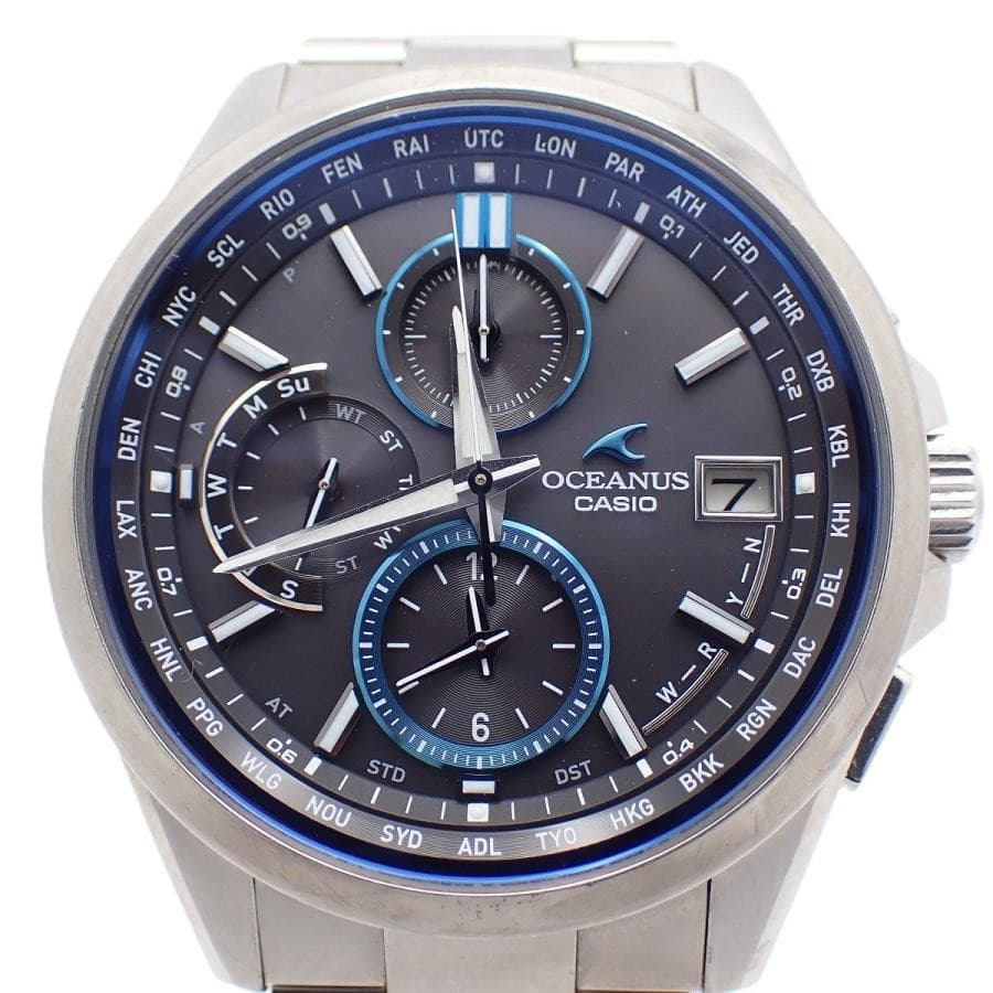 CASIO OCEANUS OCW-T2600-1AJF Solar Radio Black Dial Titanium Men's Watch
