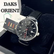 DAKS ORIENT GMT AT Power Reserve Watch Black Analog Used From Japan