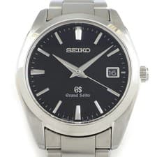 Grand Seiko Heritage SBGX061/9F62-0AB0 Black Dial SS Quartz Watch - Used