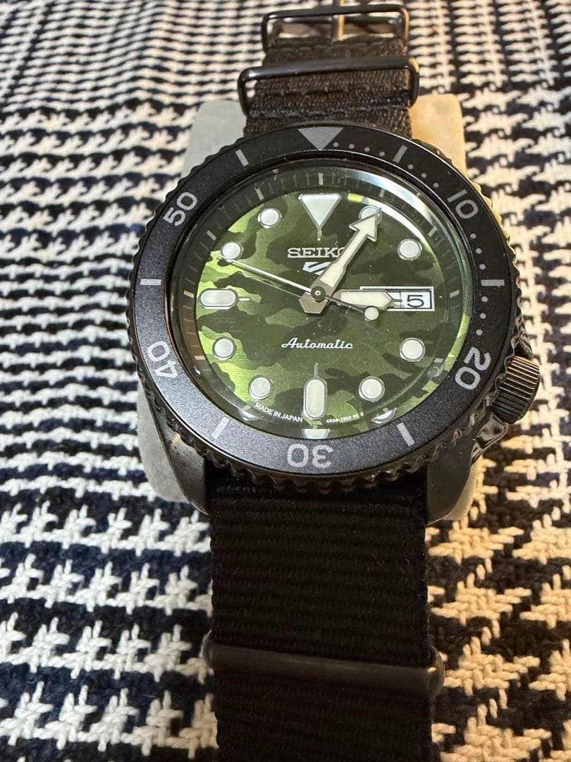 Seiko5 Sports SKX SBSA173 Automatic Watch 10ATM Camouflage Used From Japan