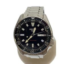 SEIKO automatic wristwatch, stainless steel, analog, BLK SLV 4R36-17K0