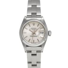 ROLEX Oyster Perpetual Date 79160 Silver WATCH 726573