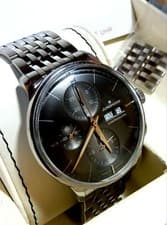 [DARK GRAY DIAL] Junghans Meister Chronoscope 027/4324 Automatic Watch