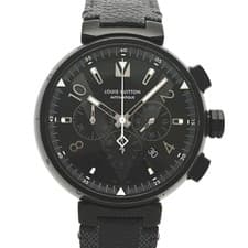 Louis Vuitton Tambour Q1A62 Black Dial Men's Watch GZl1gtg6