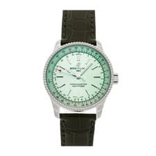 Breitling Navitimer Steel Automatic 35mm Mint Green Strap Watch A17395361L1P1