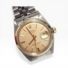 Rolex Datejust 36 mm Two Tone Jubilee Champagne Automatic Watch 1600 Circa 1972