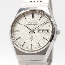 Vintage [NEAR MINT] SEIKO GRAND QUARTZ 4843-8100 Day/Date Men's From JAPAN Z284