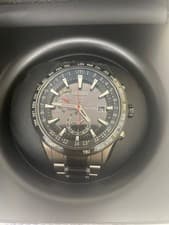 Seiko Astron GPS Solar Men's Watch 42mm Black Dual Time Used