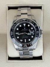 Rolex GMT-Master II 116710LN Silver Oyster Bracelet with Black Bezel Watch Only