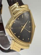 Hamilton Ventura Quartz Watch Mens Ventura 31mm Black Dial Strap wrist 18cm