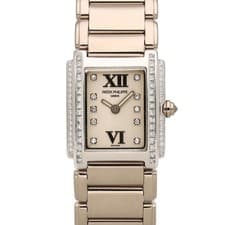 Patek Philippe Twenty~4 4908/20G Ladies 18ct White Gold Diamond Watch Box Papers