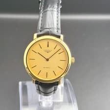 Longines Grand Classic 730-4316 Gold Dial Quartz Men Watch Used Working #66