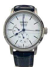 Seiko Automatic Watch NVY Leather Analog 6R27-00R0 Used