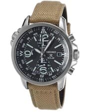 SEIKO ProspeX SSC293P1 Solar Alarm Chronograph Military Watch V172 Nylon Beige
