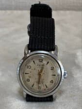 ENICAR 167 17JEWELS Vintage Wristwatch Timepiece SS White Dial Handwound