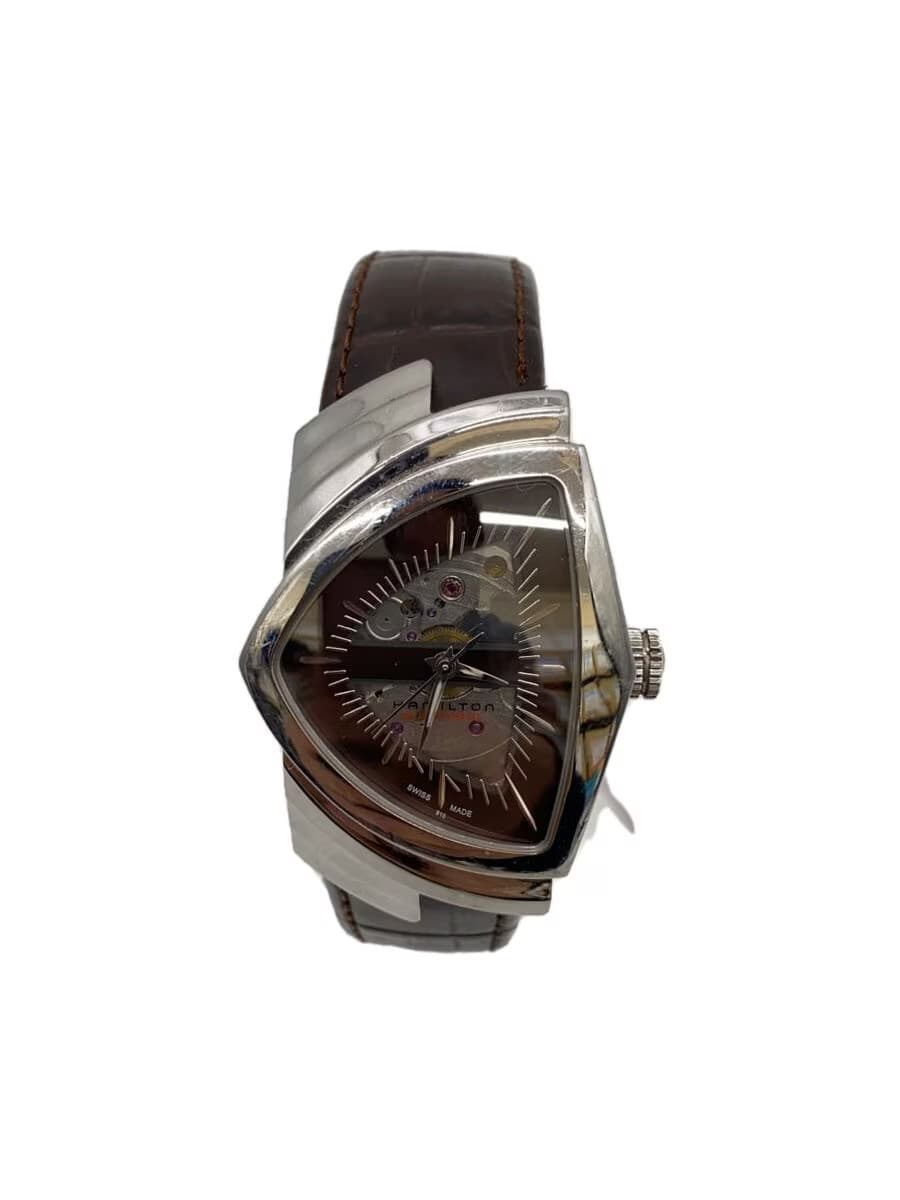 HAMILTON Automatic Watch Analog Leather SLV BRW H245150